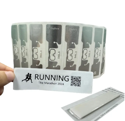 Etiqueta RFID Cronometraje Maratón 97x27mm con Espuma - Chip NXP UCODE 8