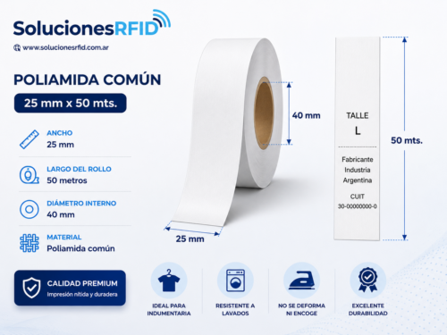 POLIAMIDA 710 BLANCA 25 MM X 50MTS 40 MM OUT